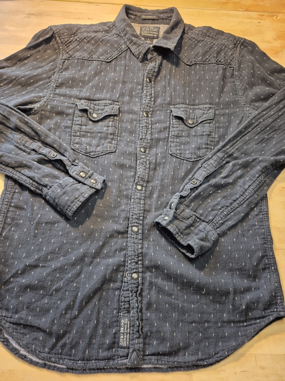 Lucky Brand Men’s Navy Blue Button-Down Shirt